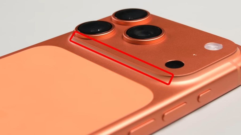Highlighting the areas where the iPhone 17 Pro can get scratched