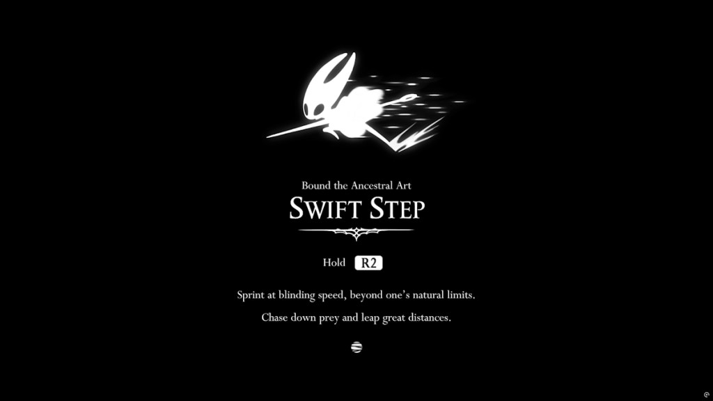 Hollow Knight Silksong Swift Step use
