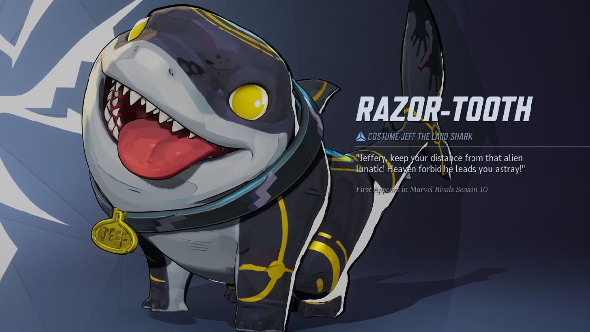 Jeff's Razor-Tooth skin in Marvel Rivals