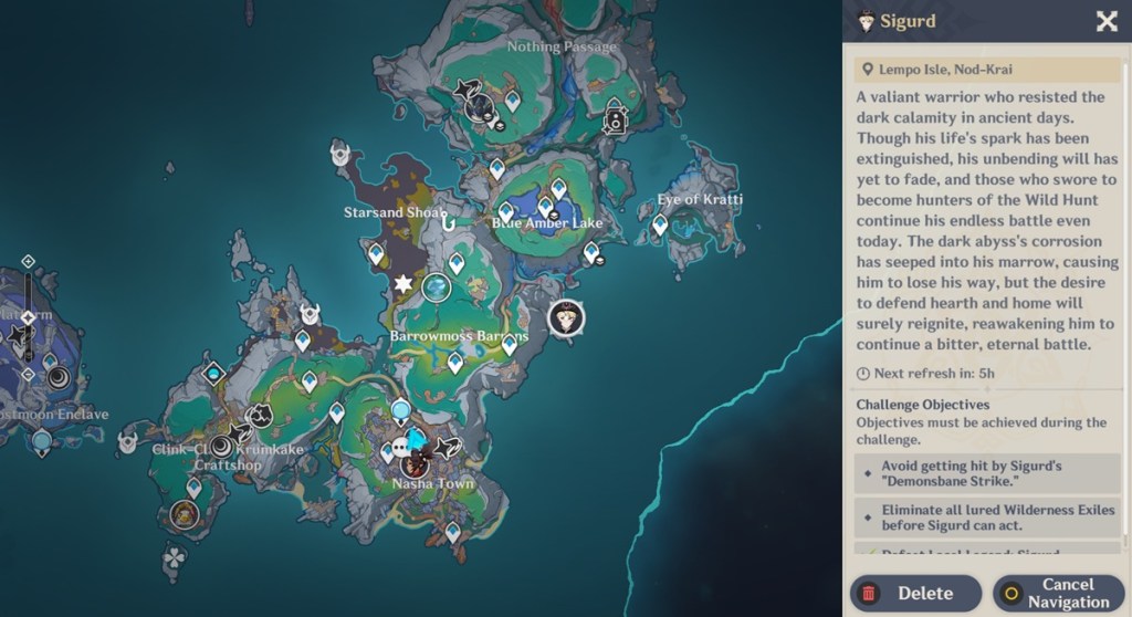 Local Legend Sigurd Location Genshin Impact Nod-Krai