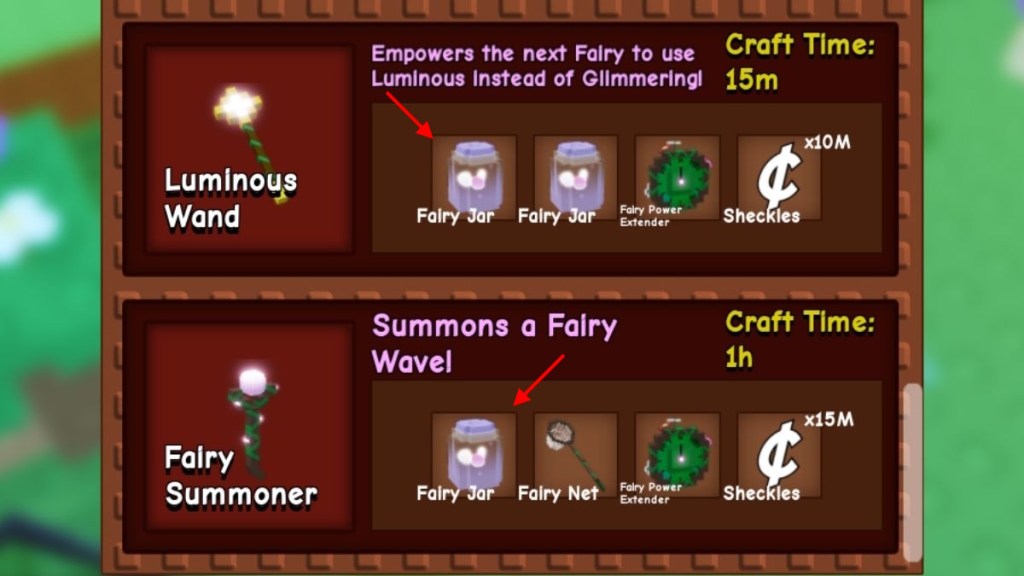 Luminous Wand Crafting Recipe Grow a Garden