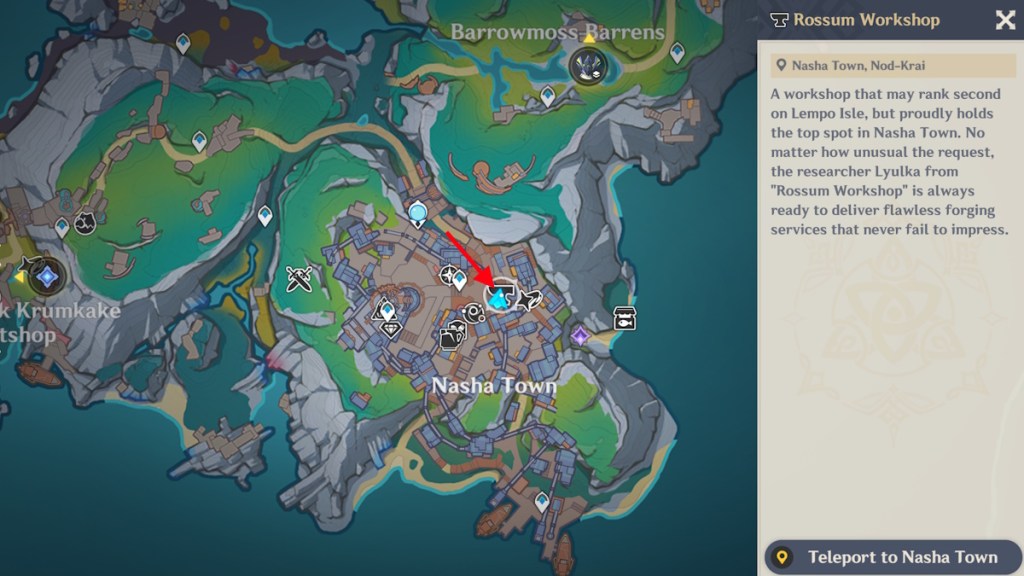 Nod-Krai Craftable Weapons Workshop location