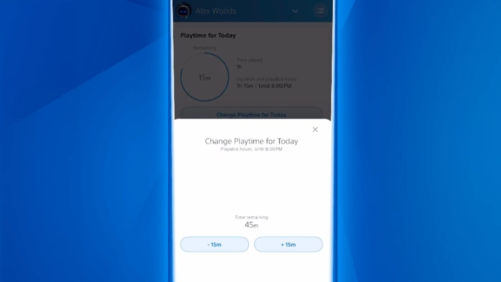 PlayStation Family App Playtime Requests