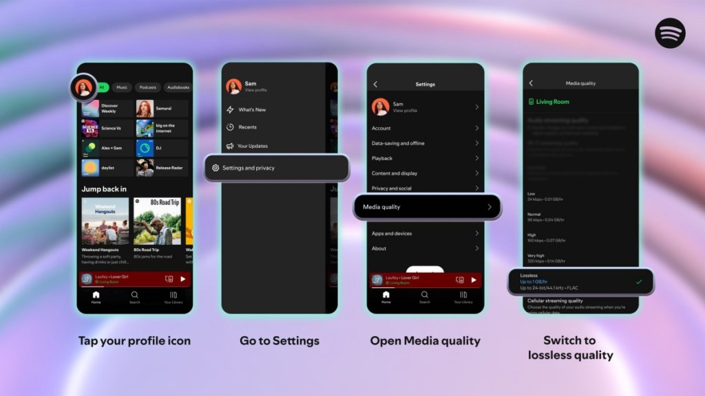 Steps to Turn on Lossless Audio in Spotify