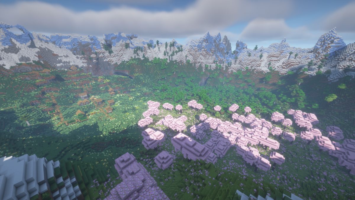Valley of Minecraft Cherry Grove
