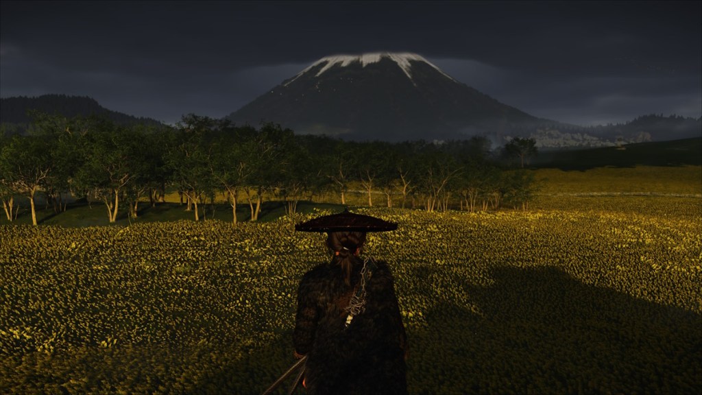 Atsu in front of Mount Yotei