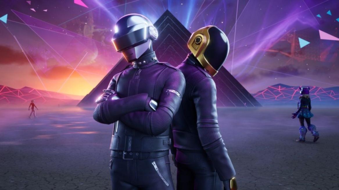 Daft Punk collab key art in Fortnite