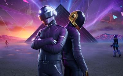 Daft Punk collab key art in Fortnite