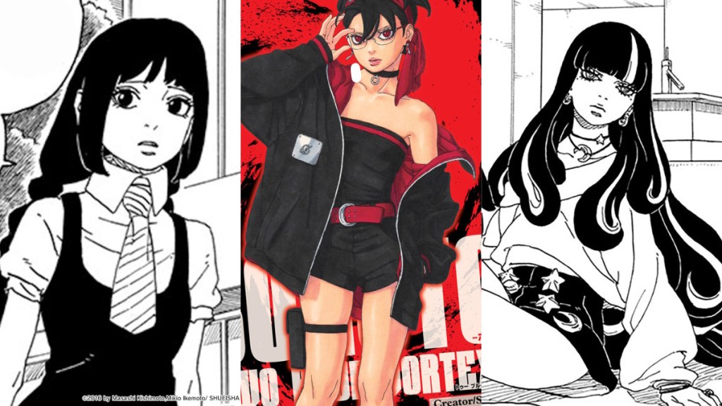 Eida, Sumire, and Sarada in Boruto Two Blue Vortex