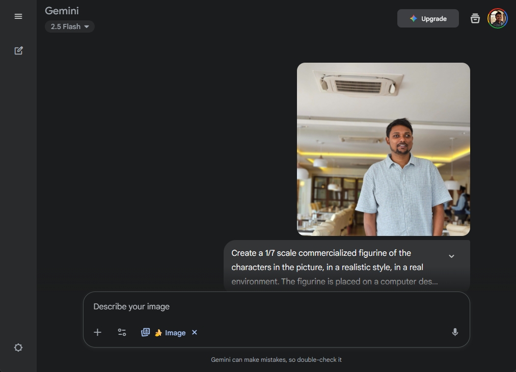 generate 3d figurine using nano banana in gemini