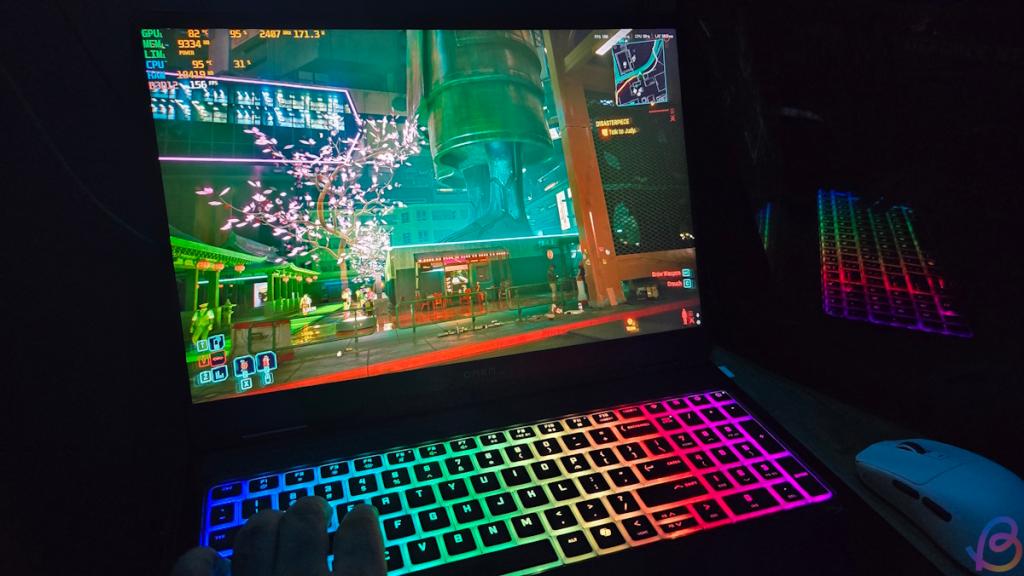 hp omen max 16 cyberpunk gameplay