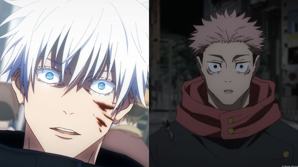 Gojo and Yuji in Jujutsu Kaisen