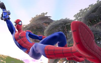 Spider-Man Swinging in Fortnite