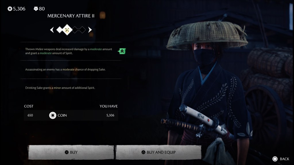 upgrading armors in Ghost of Yotei