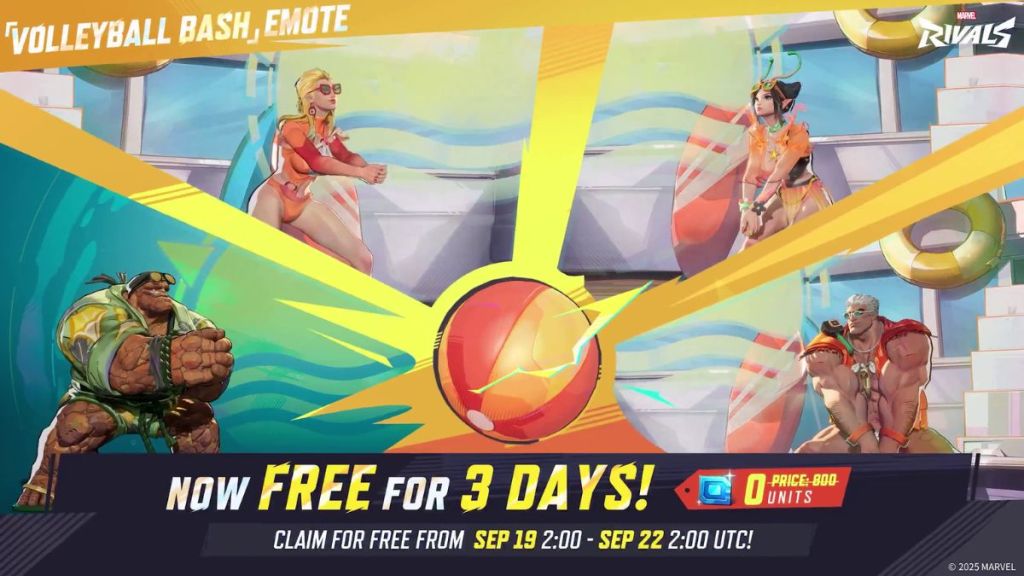 Free Volleyball Summer Emote Marvel Rivals