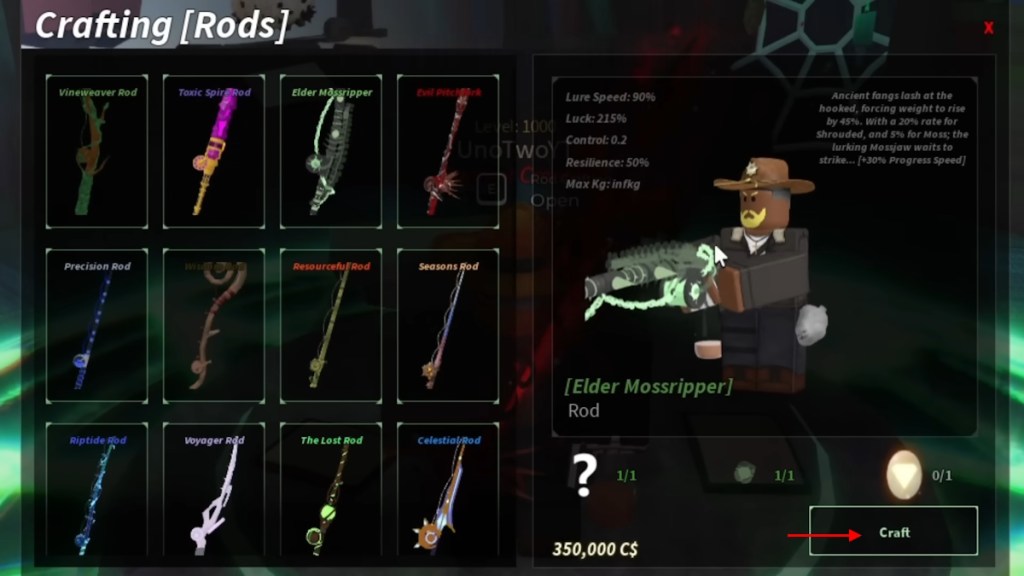 Craft Elder Mossripper in Fisch