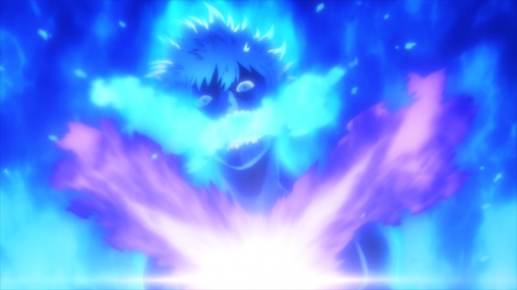 Dabi burning in My Hero Academia anime