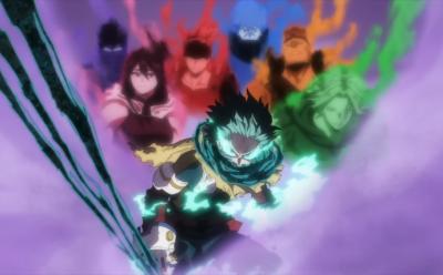 Deku with One For All quirk users