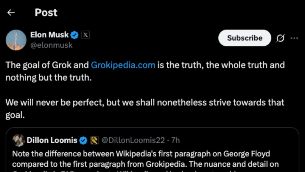 Elon-Musk-Post-on-Grokipeda