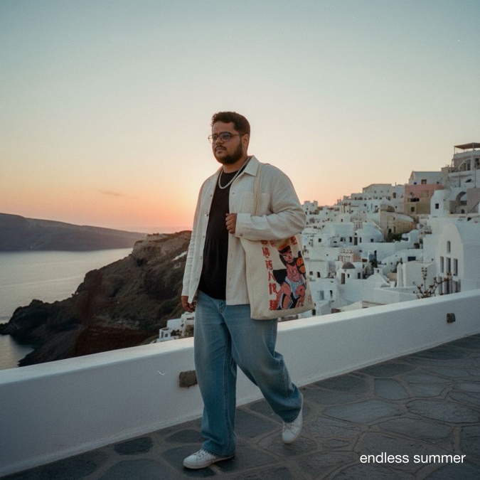 Endless Summer Photo of a man carry a bag against the backdrop of Andalusia