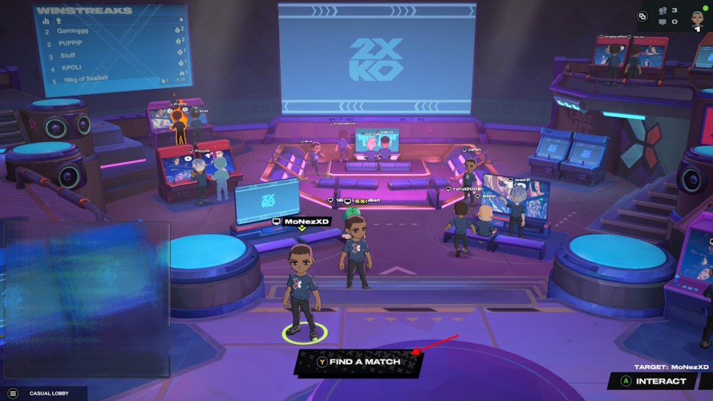 Find a Public match in 2XKO