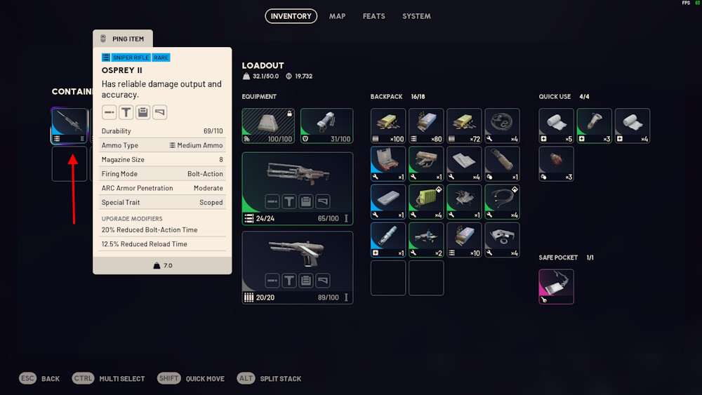 High rarity weapon found in secret Arc Raiders room
