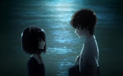 Koichi and Mitsuki in Another anime