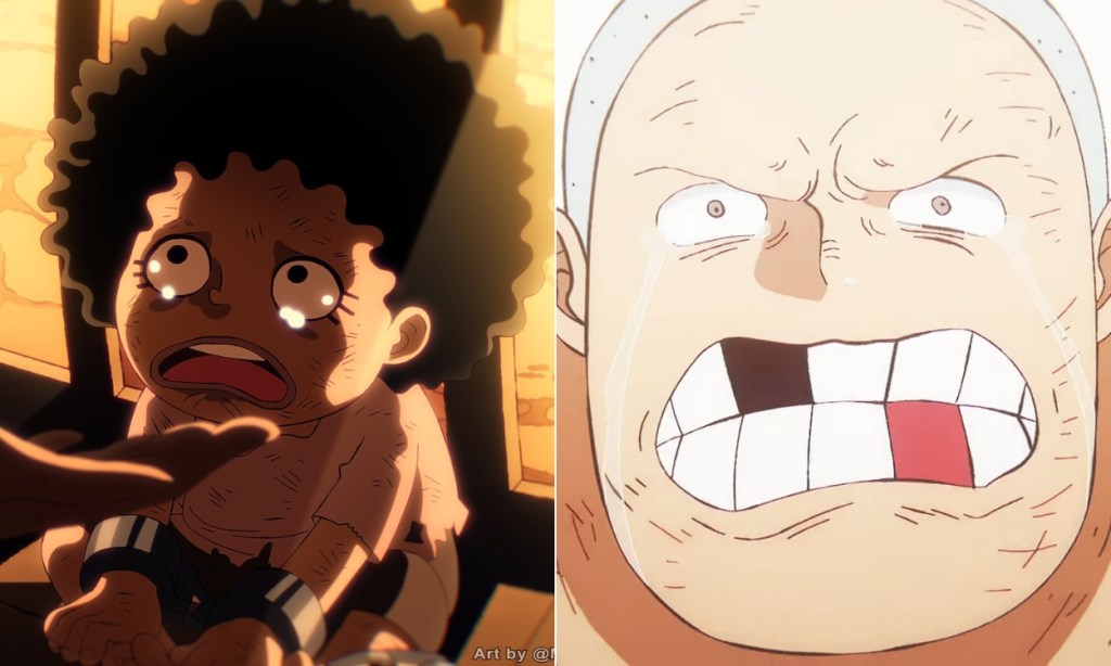 Young Kuma and Blackbeard in God Valley