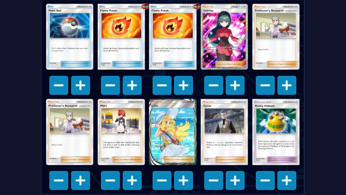 Mega Blaziken ex Deck Cards