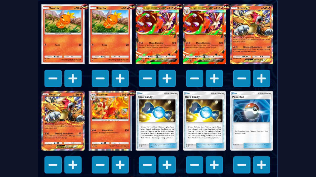 Mega Blaziken ex Deck Cards