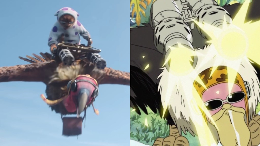 Miss Friday in One Piece anime vs live action