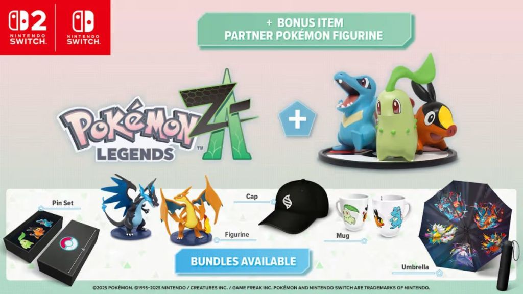 Nintendo UK Pokemon Legends ZA pre-order bonuses
