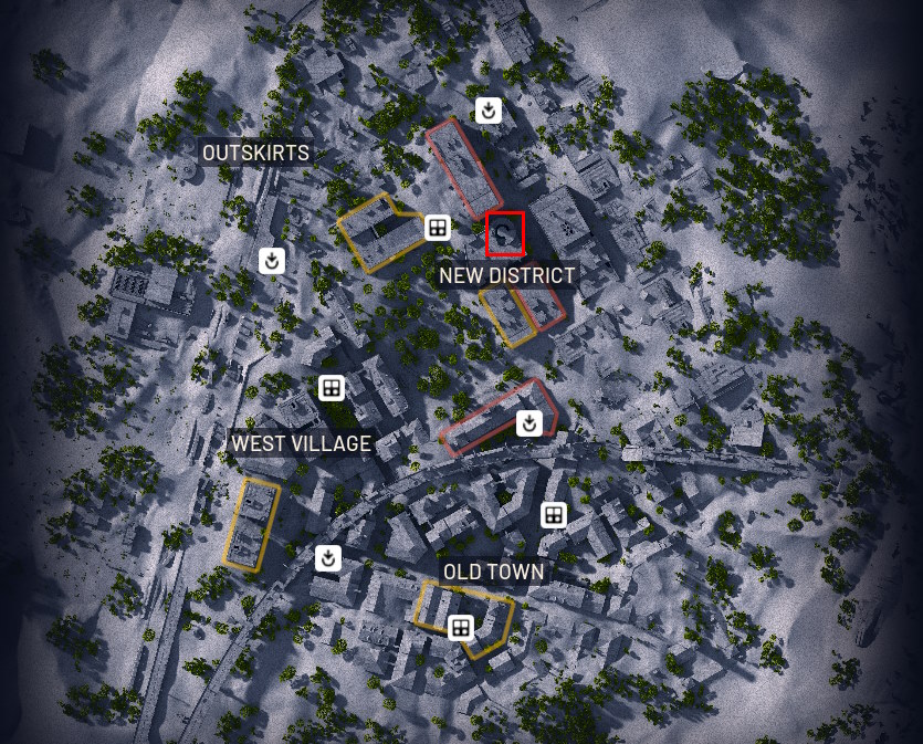 Parking Garage locations in Arc Raiders Buried City map