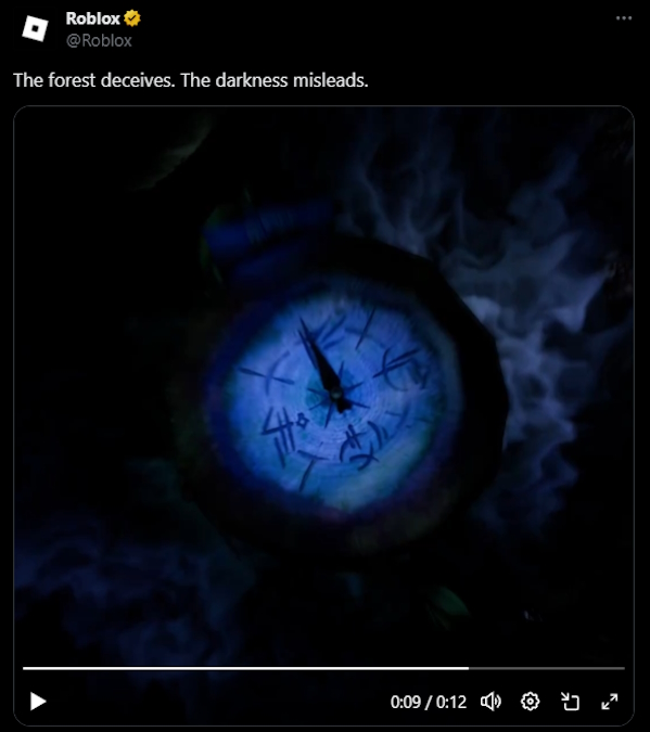 Roblox Halloween Spotlight X post video screenshot