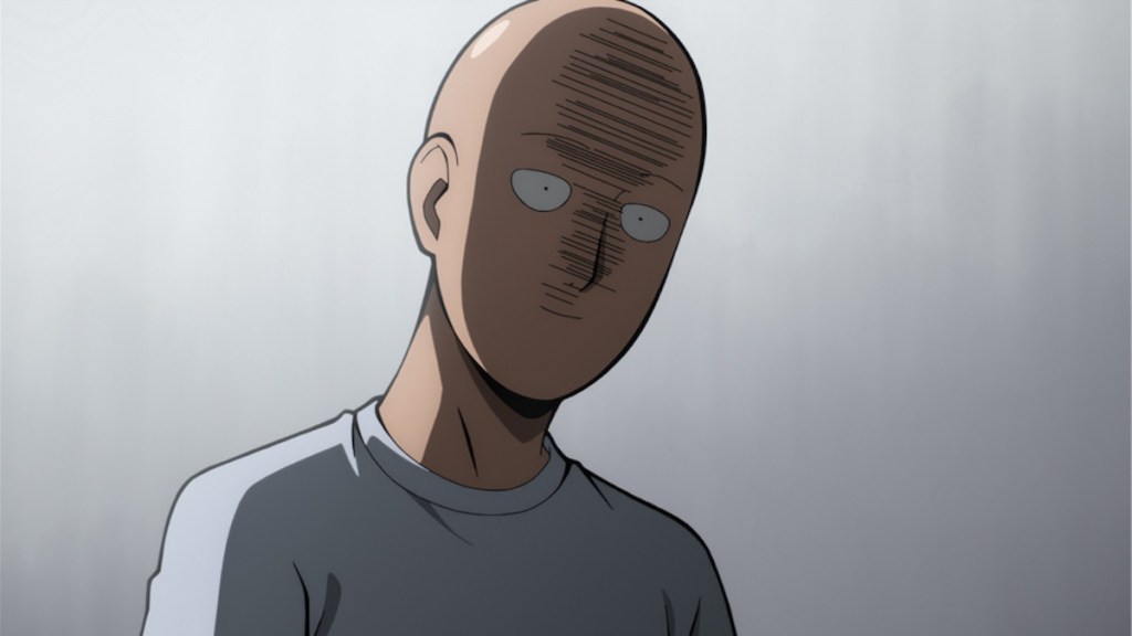 Saitama stunned in One Punch Man anime