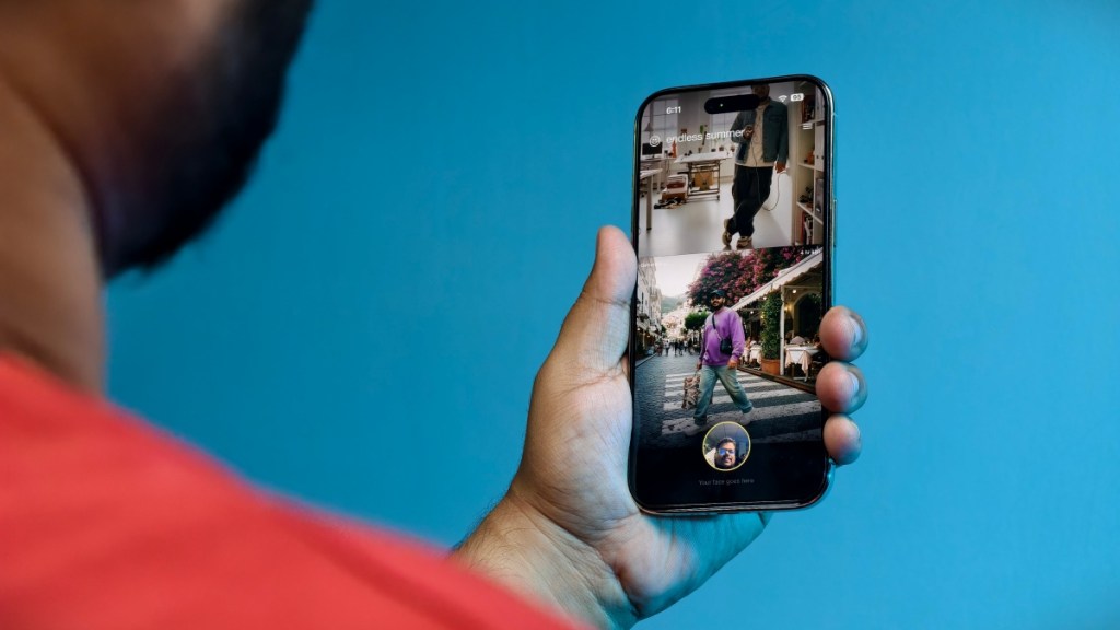 Taking a Photo for the Endless Summer app 