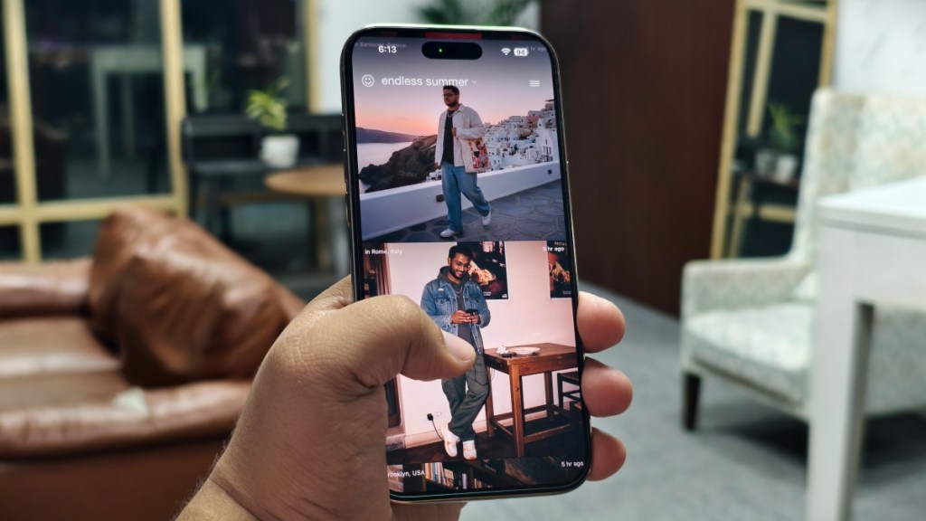 Using the Endless Summer app in hands 