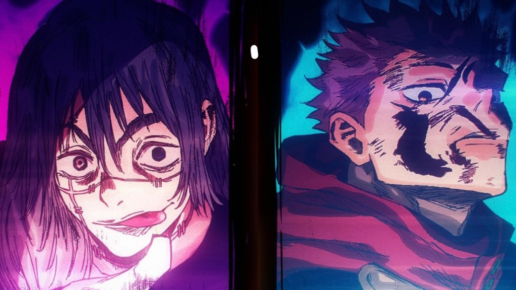 Yuji vs Mahito in JJK anime