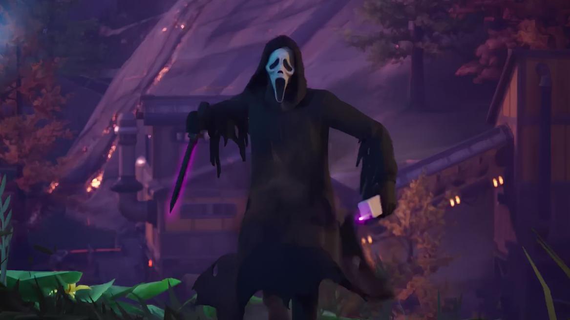 Ghostface running in Fortnite