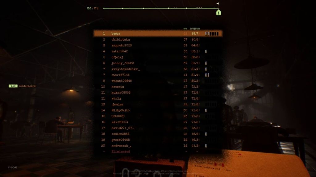 Final Sentence Scoreboard