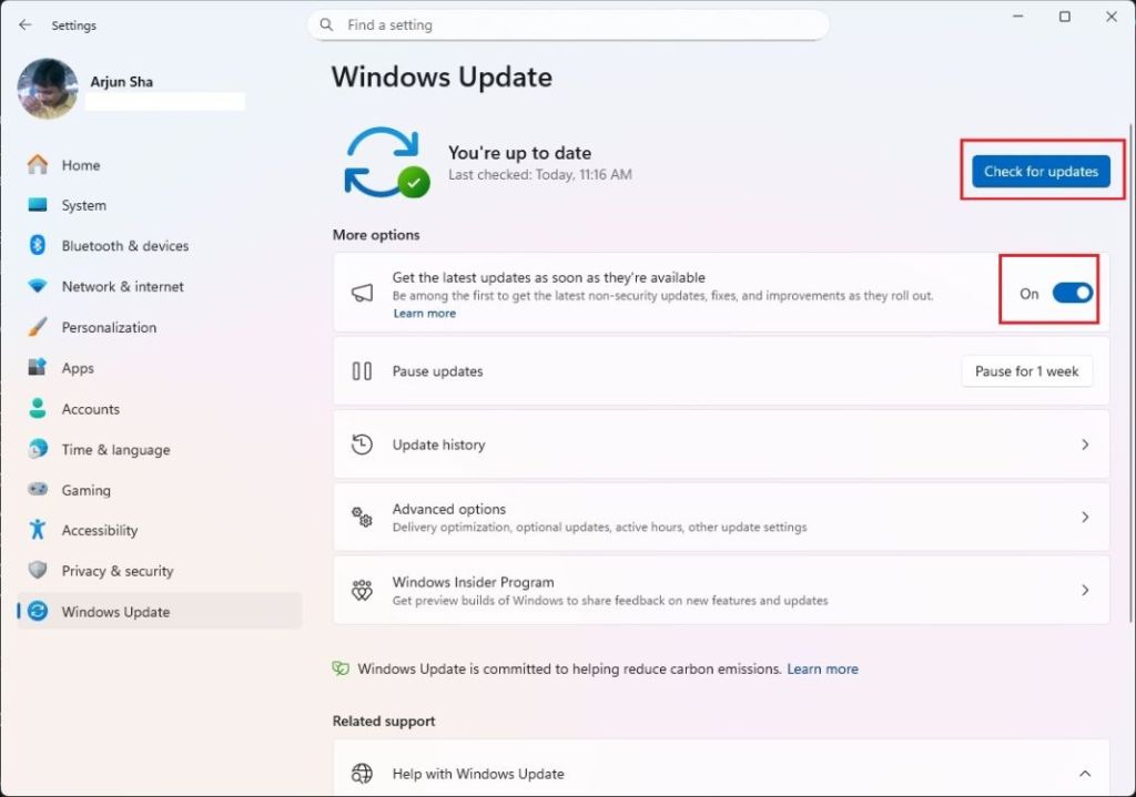 get early update on windows 11 via settings