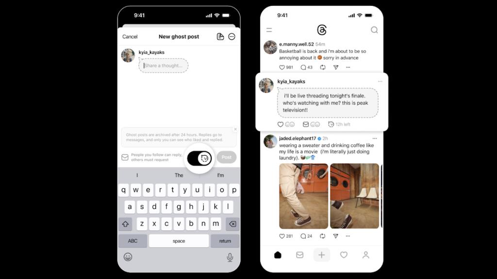 how to make a ghost post on threads