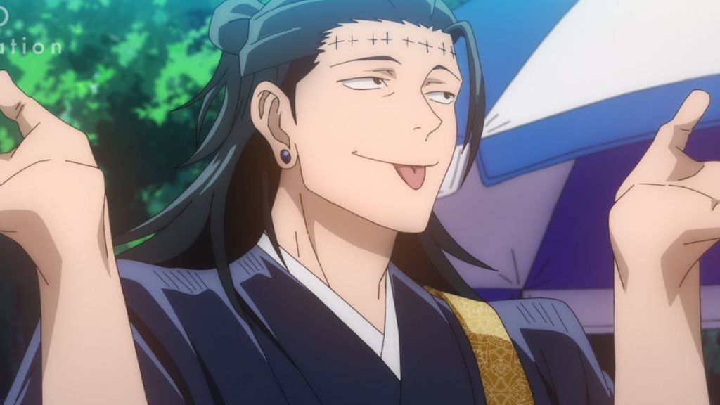 Kenjaku in Geto's body in Jujutsu Kaisen