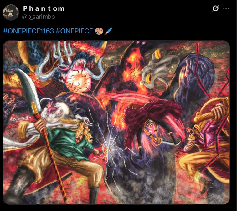 One Piece legends against Imu in chapter 1163
