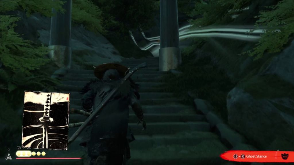 Climbing up the shrine for Storm Blade in Ghost of Yotei