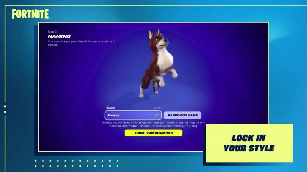 Fortnite Sidekick Name Lock In