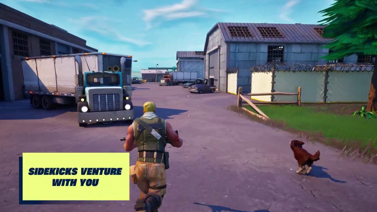 Fortnite Sidekick Walking Alongside player