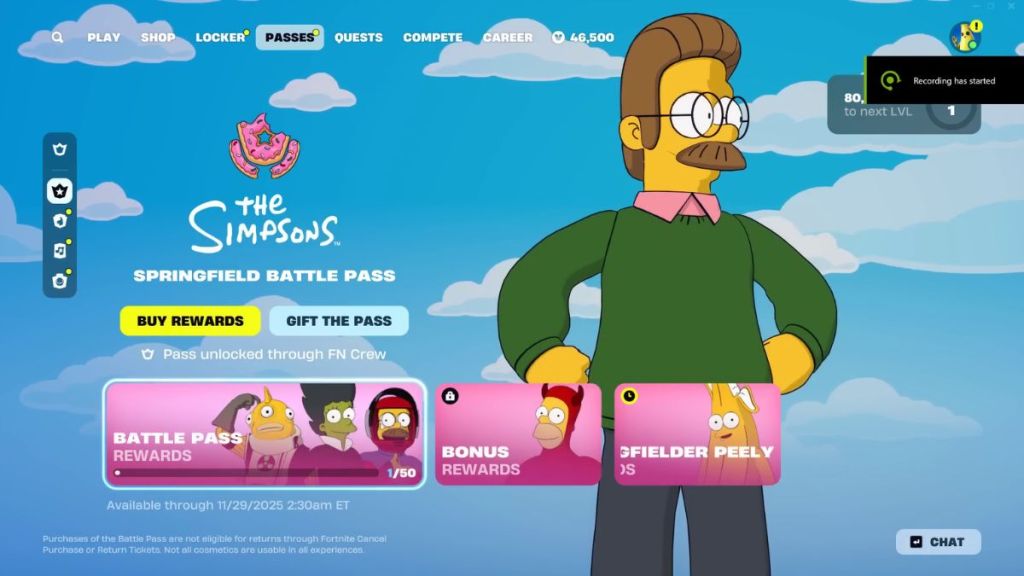 Fortnite Simpsons Battle Pass Purchase Screen