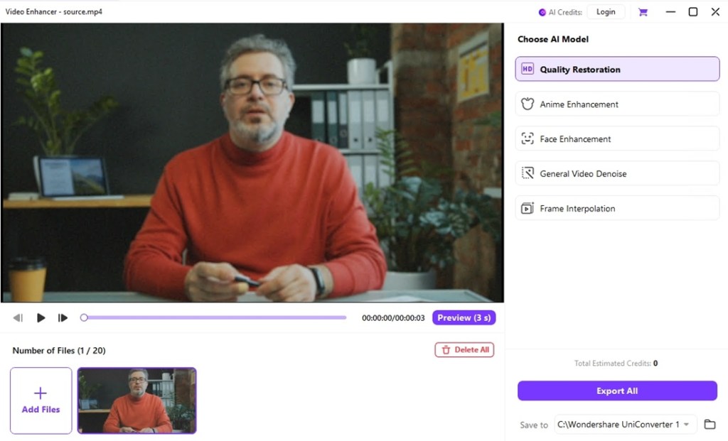 video upscaling in wondershare uniconverter