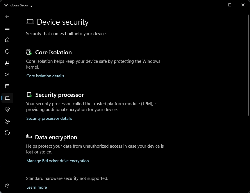 windows security in windows 11
